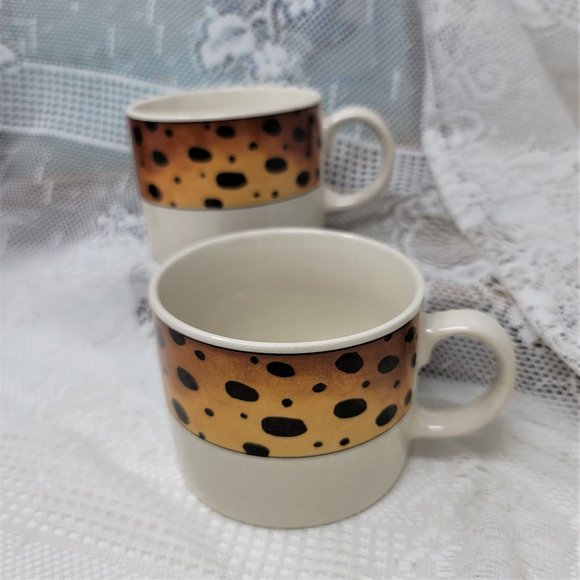 Majesticware by Sakura Stoneware Tribe 1997 Cups Two (2) - Picture 6 of 10